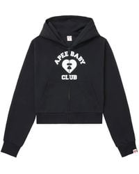AAPE BY A BATHING AP - Logo-Print Zip-Up Hoodie - Lyst