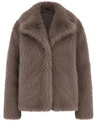 Loulou - Faux-Fur Notched-Lapel Jacket - Lyst