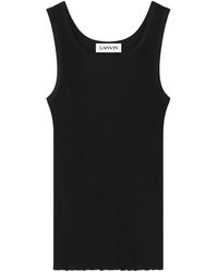 Lanvin - Ribbed Tank Top - Lyst