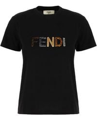 Fendi - Camiseta de bordado del logotipo de - Lyst