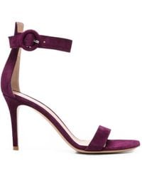 Gianvito Rossi - Buckle-Fastening Ankle-Strap Sandals - Lyst