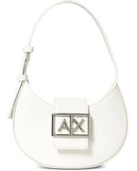 ARMANI EXCHANGE - Mini Logo-Plaque Hobo Shoulder Bag - Lyst