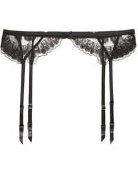 Fleur du Mal - Mila Lace-Trim Garter Belt - Lyst