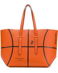 CALVIN KLEIN 205W39NYC Basketball Ball Tote Bag - Orange