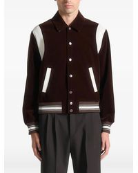 Manière De Voir - Nico Velvet & Satin Varsity Jacket - Lyst