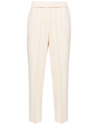 Peserico - Bead-detailed Tapered Trousers - Lyst