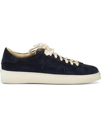 Eleventy - Suede Lace-Up Sneakers - Lyst