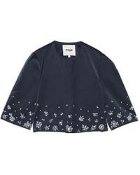 Maje - Crystal-Embellished Cropped Jacket - Lyst