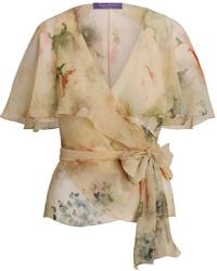 Ralph Lauren - Haut Volanté À Fleurs - Lyst