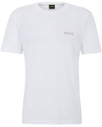 BOSS - T-shirt Met Logo-reliëf - Lyst