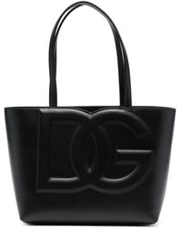 Dolce & Gabbana - Petit cabas noir à logo dg - Lyst