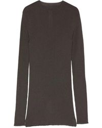 Rick Owens - Ribbed Wool T-Shirt - Lyst