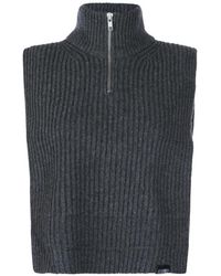 MM6 by Maison Margiela - Ribbed Half-Zip Vest - Lyst