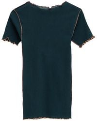 Baserange - T-Shirt Côtelé Vein À Bords Ondulés - Lyst