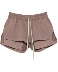 Rick Owens - Fog Drawstring Layered-Panel Shorts - Lyst