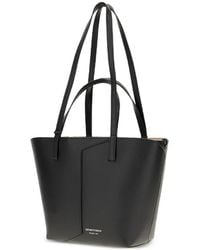 Emporio Armani - Logo-Print Leather Shoulder Bag - Lyst