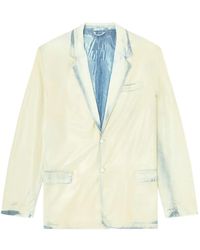 DIESEL - X-Ray Bleach Denim Blazer - Lyst