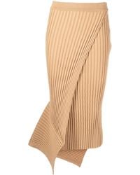 Stella McCartney - Asymmetric Rib-knit Wrap Skirt - Lyst