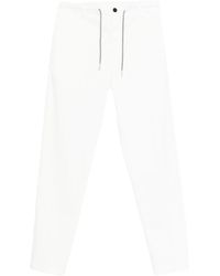Eleventy - Pantalon Droit En Coton Mélangé À Lien De Resserrage - Lyst