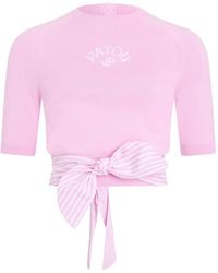 Patou - Bow-Detail Logo T-Shirt - Lyst