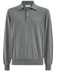 Brunello Cucinelli - Cotton Lightweight Knit Polo Shirt - Lyst
