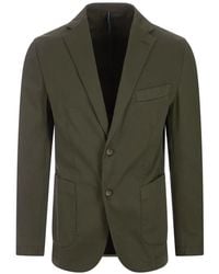 RUSSO CAPRI - Button Oxford Cotton Blazer - Lyst