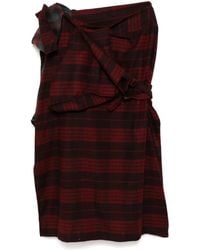 Yohji Yamamoto - Plaid Asymmetric Skirt - Lyst