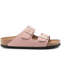 Birkenstock - Arizona Soft, Nubuck Leather Shoes - Lyst