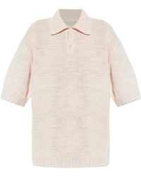Maison Margiela - Linen Polo Top - Lyst
