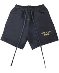 Fear Of God - Logo-Print Cotton Track Shorts - Lyst