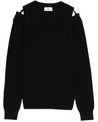 Elisabetta Franchi - Knit Sweatshirt With Cut-Outs - Lyst