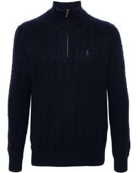 Polo Ralph Lauren - Polo Pony Cable-knit Sweater - Men's - Cotton/wool - Lyst