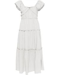 B+ AB - Gestuftes Midikleid Mit Falten - Lyst