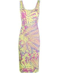 Versace - Abstract-print Sleeveless Dress - Lyst
