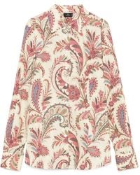 Etro - Popeline Blouse Met Paisley-Print - Lyst