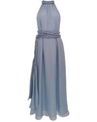 Azeeza - Dany Halter-neck Rope-belt Midi Dress - Lyst