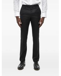 Corneliani - Flat-Front Virgin Wool Trousers - Lyst