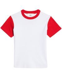 Ami Paris - Ami De Coeur Two-tone T-shirt - Lyst