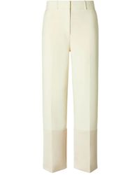 Tory Burch - Contrast-Cuff Trousers - Lyst