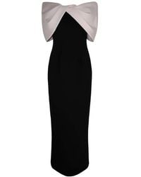 Pamella Roland - Mikado-Neckline Maxi Dress - Lyst