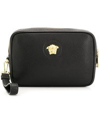 Versace Clutch mit Logo - Schwarz