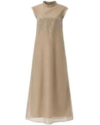 Panicale - Sequin-Embellished Sleeveless Maxi Dress - Lyst