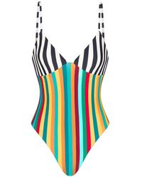 Simon Miller - Behati Striped Swimsuit - Lyst