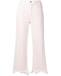 J Brand Jeans mit Distressed-Saum - Pink