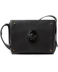 Versace - Lou Small Leather Messenger Bag - Lyst