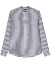 Michael Kors - Band-collar Striped Shirt - Lyst