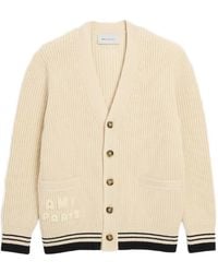 Ami Paris - Cárdigan A Rayas Con Bolsillos - Lyst