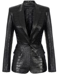 Elisabetta Franchi - Blazer Met Enkele Rij Knopen - Lyst
