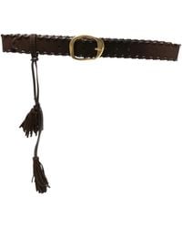 Twinset - Suede Belt With Tassels - Lyst