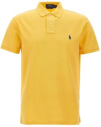 Polo Ralph Lauren - Embroidered-Logo Piqué Polo Shirt - Lyst